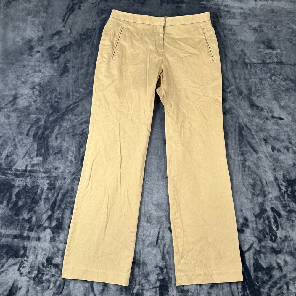 Brooks Brothers 346 Trousers Womens 6 Tan Stretch Cotton‎ Straight Leg Chinos